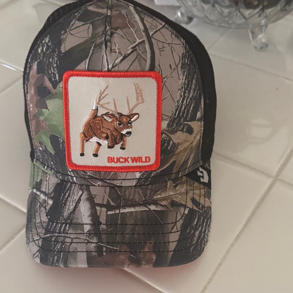 Camo Trucker Hat - Brown/Gree
